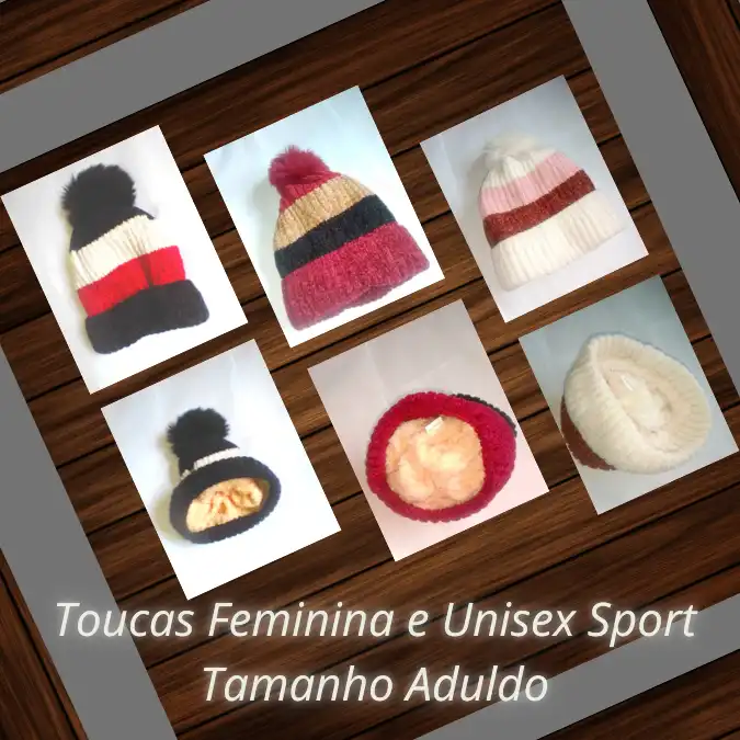 Toucas Feminina e Unisex Sport Tamanho Aduldo